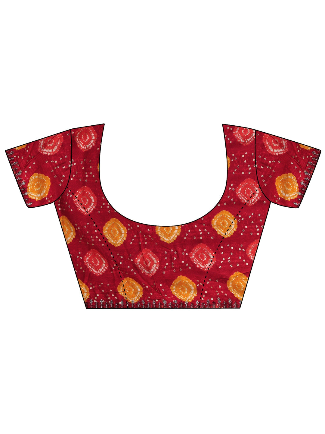  Libas Mustard Embellished Chinon Saree With Unstitched Blouse Piece 