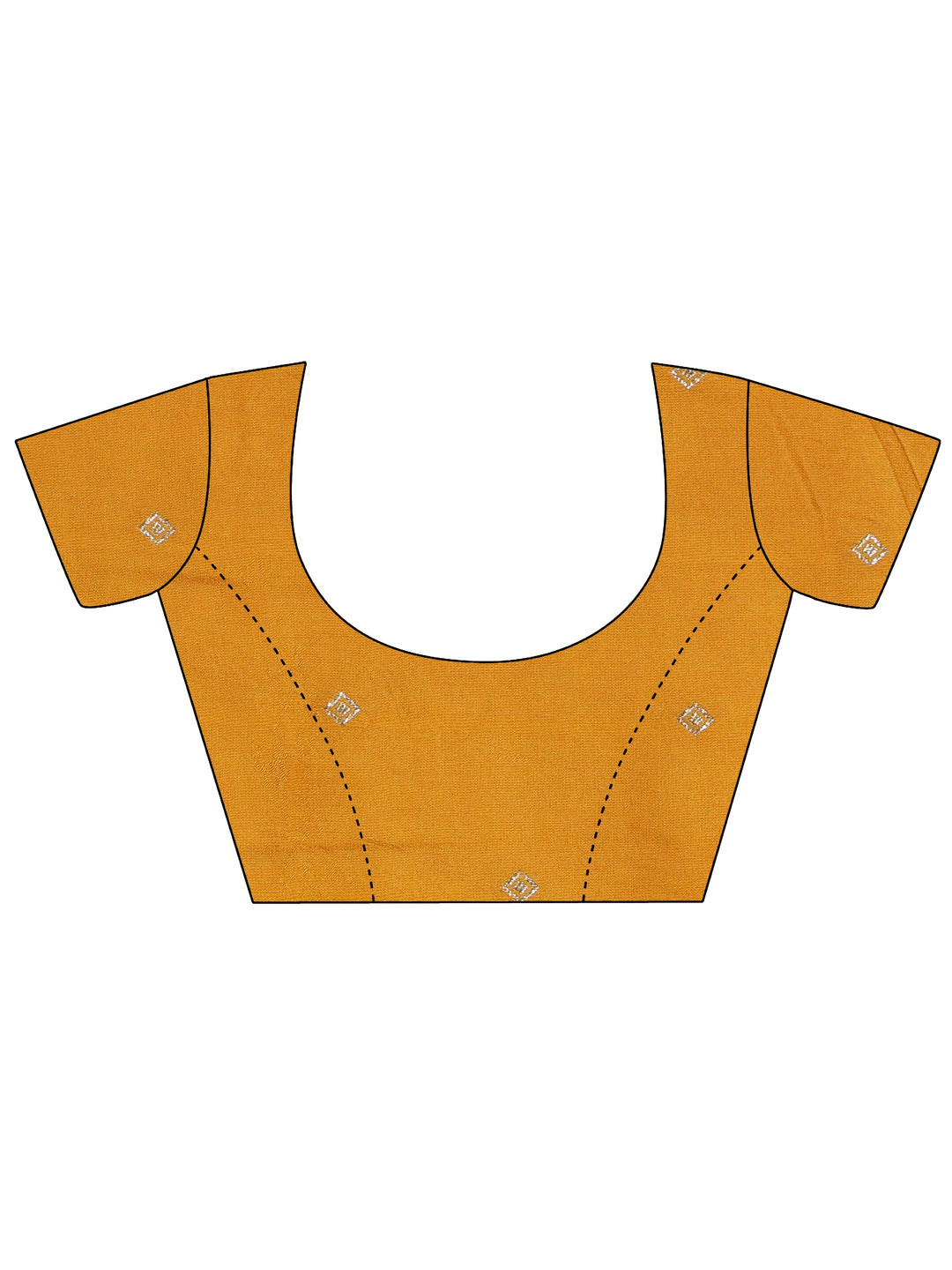  Mustard Striped Woven Design Chiffon Saree With Unstitched Blouse Piece 