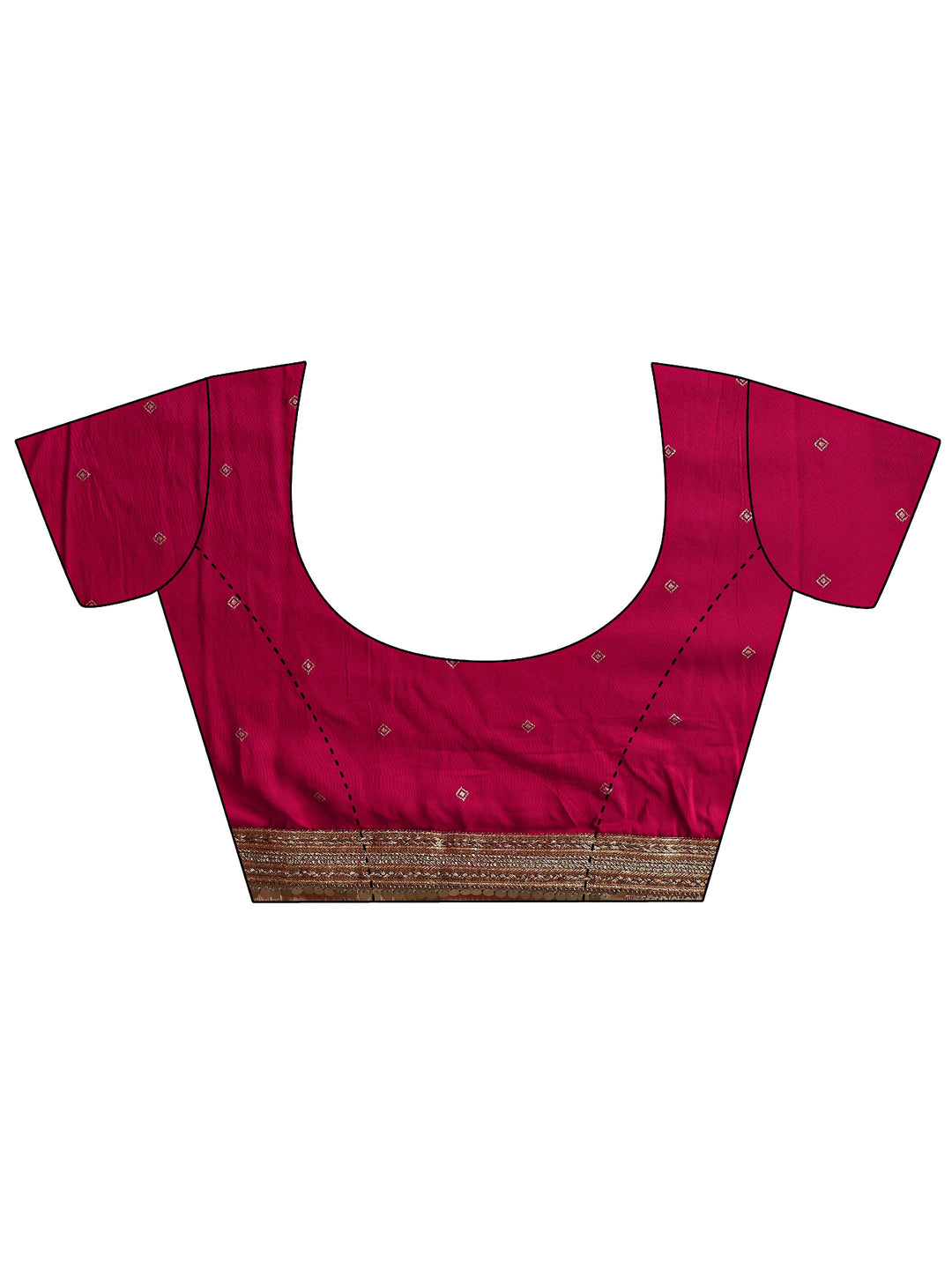  Pink Ethnic Motifs Woven Design Pure Chiffon Saree With Unstitched Blouse Piece 