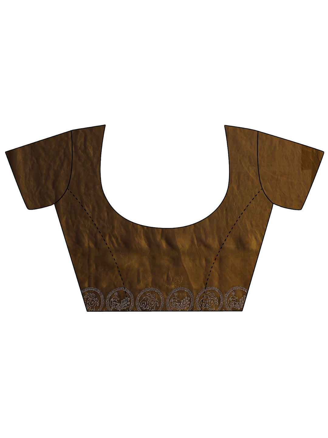  Olive Solid Tissue Saree With Unstitched Blouse Piece 