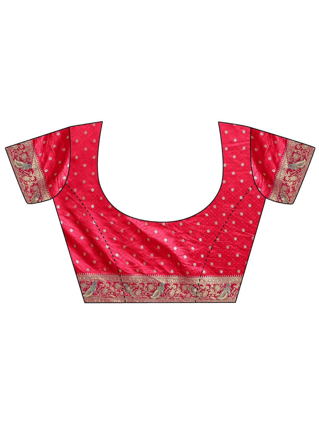  Libas Art Ivory Ethnic Woven Design Satin Saree With Unstitched Blouse Piece 