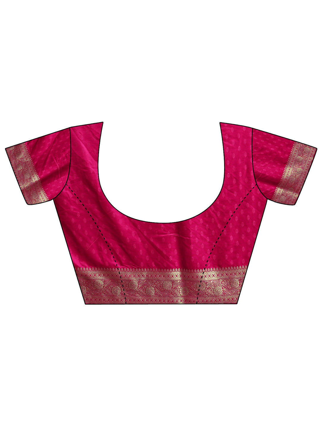  Pink Ethnic Woven Design Silk Blend Saree With Unstitched Blouse Piece 