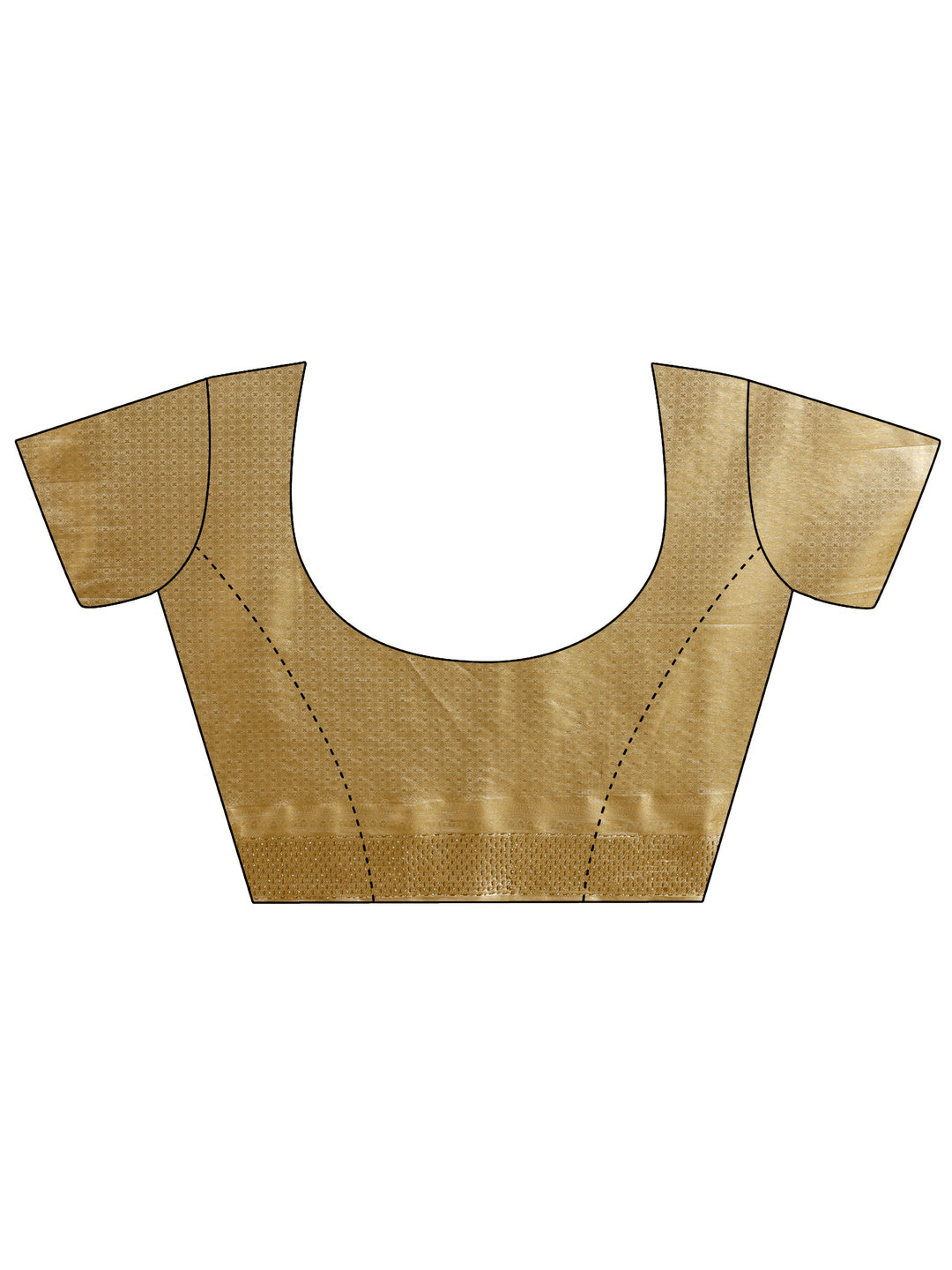  Gold Ethnic Woven Design Silk Blend Saree With Unstitched Blouse Piece 