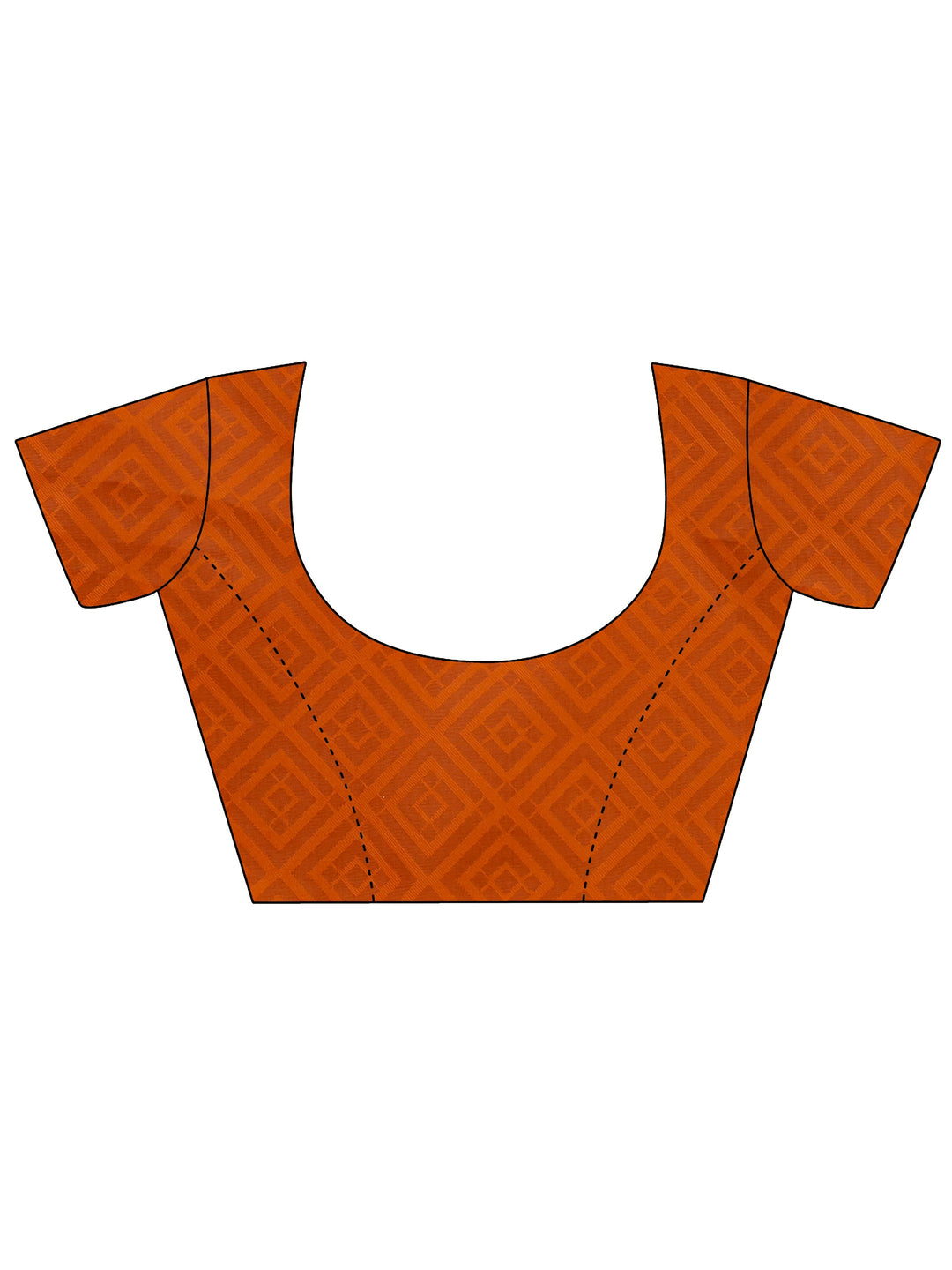  Orange Ethnic Woven Design Silk Blend Saree With Unstitched Blouse Piece 