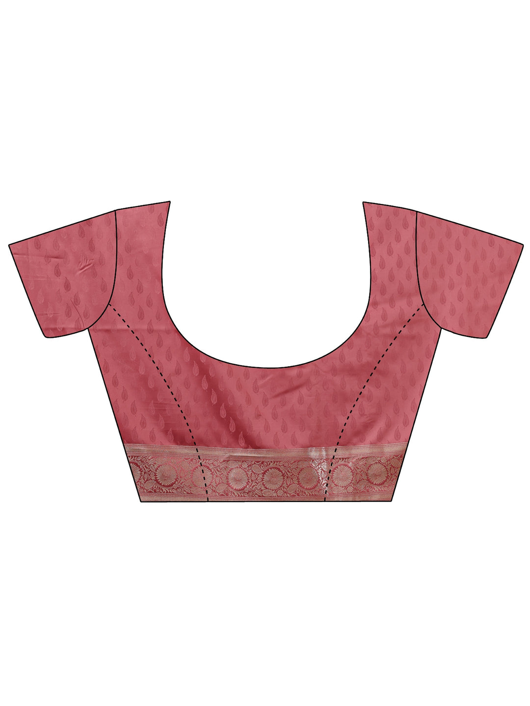  Libas Pink Kanjeevaram Silk Blend Saree 