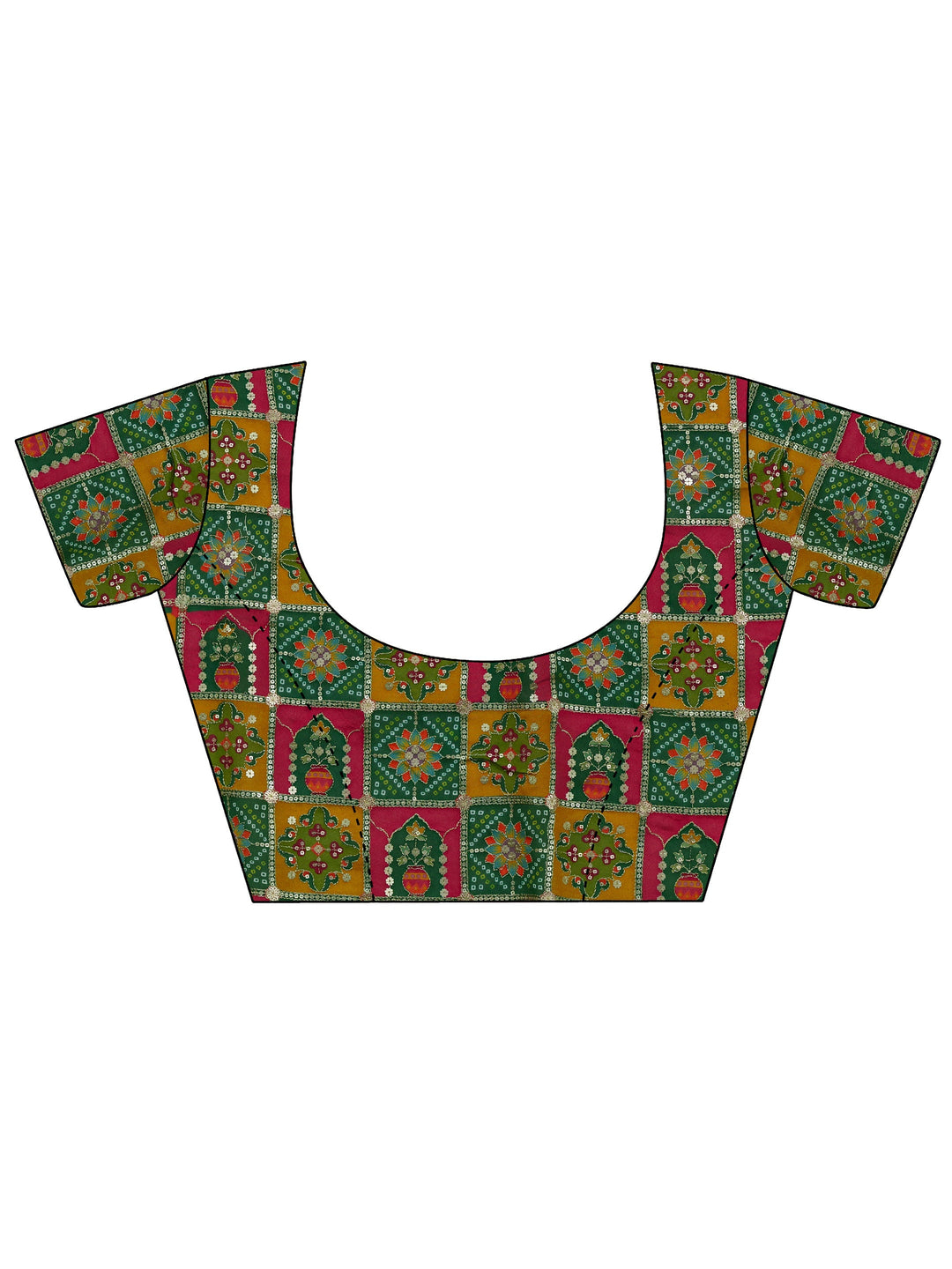  Green Solid Chiffon Saree With Unstitched Blouse Piece 