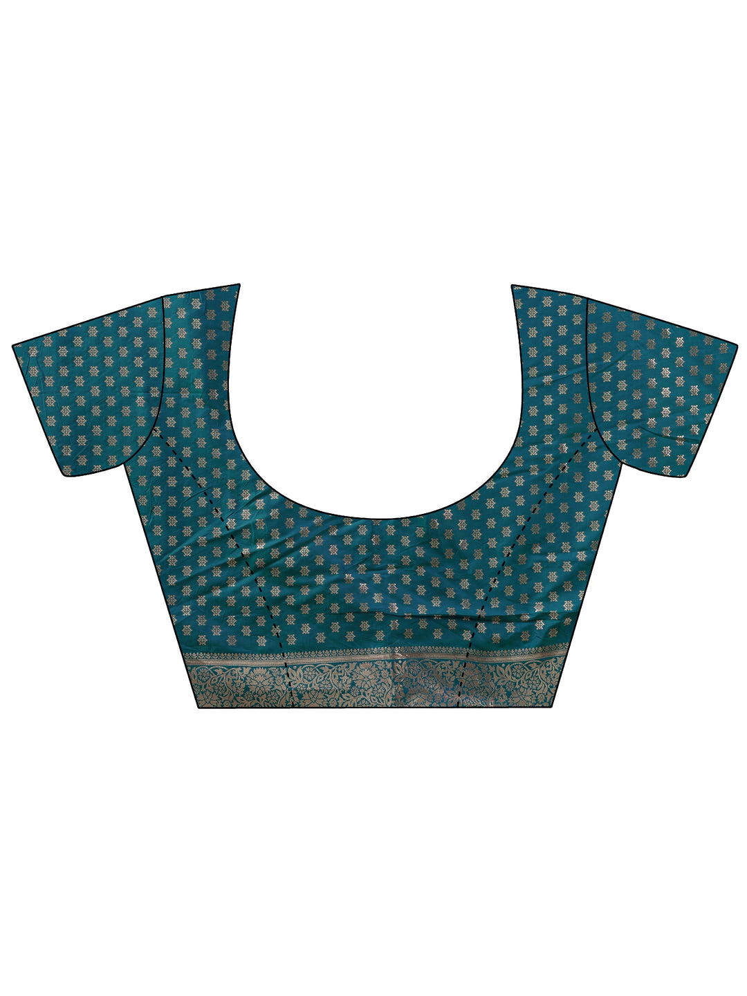  Green Kanjeevaram Silk Blend Saree 
