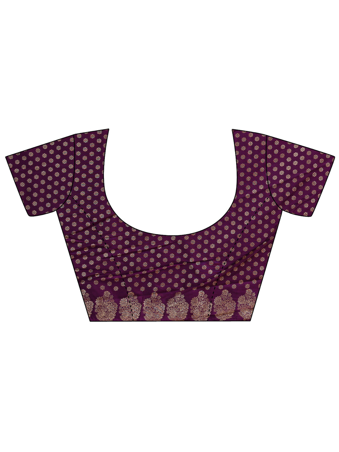  Purple Kanjeevaram Silk Blend Saree 
