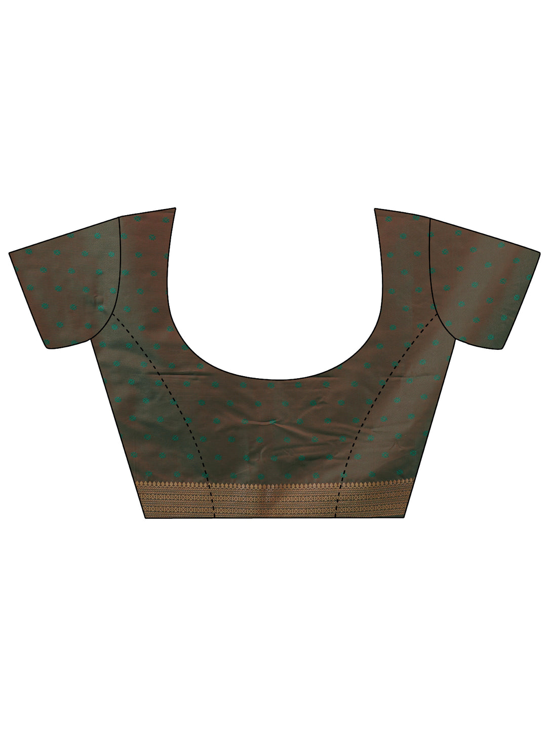  Green Kanjeevaram Silk Blend Saree 