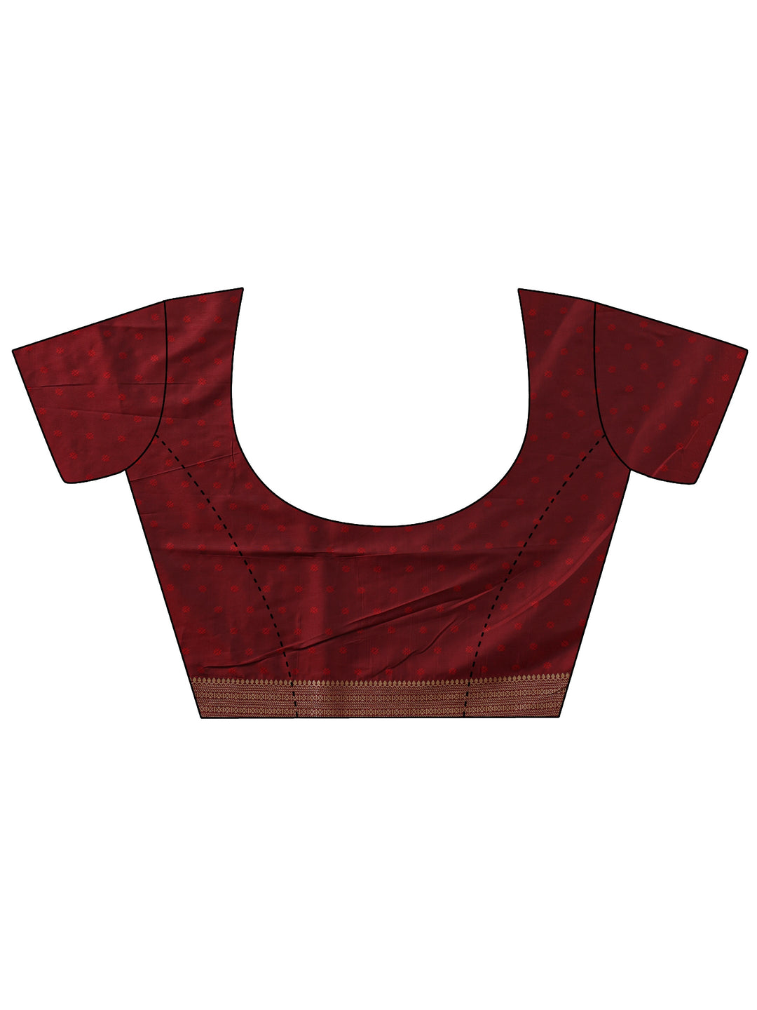  Maroon Kanjeevaram Silk Blend Saree 