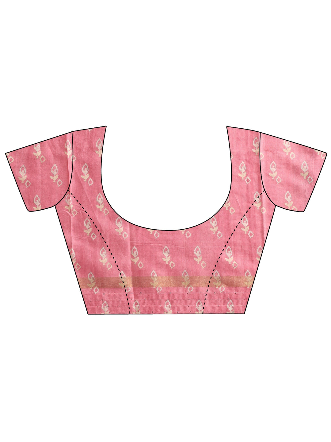  Pink Ethnic Motif Printed Silk Blend Saree 