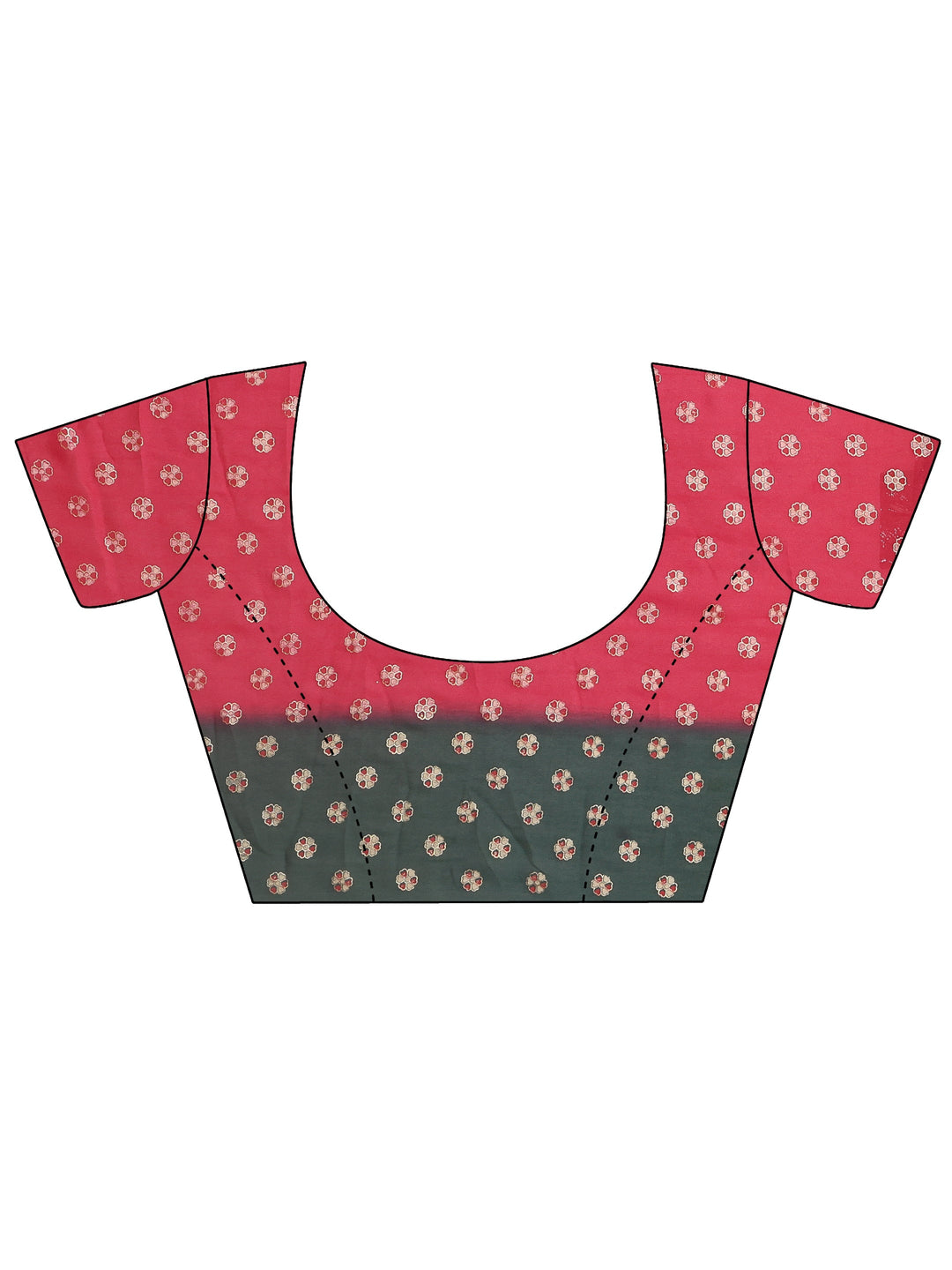  Pink Ethnic Motif Printed Georgette Saree 