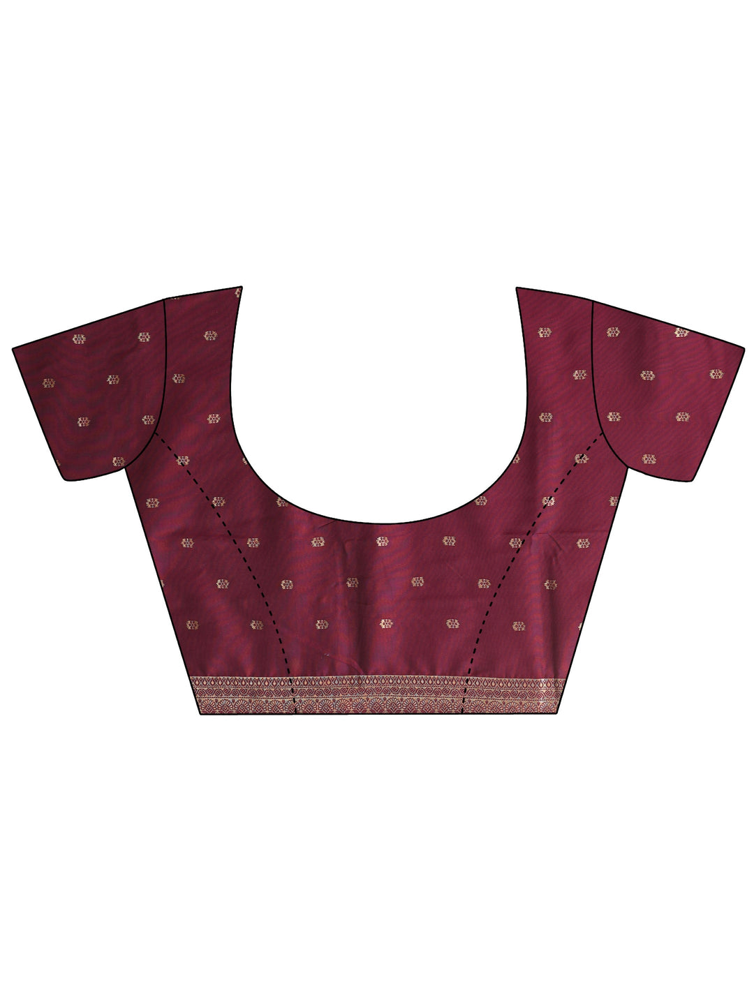  Libas Rust Kanjeevaram Silk Blend Saree 