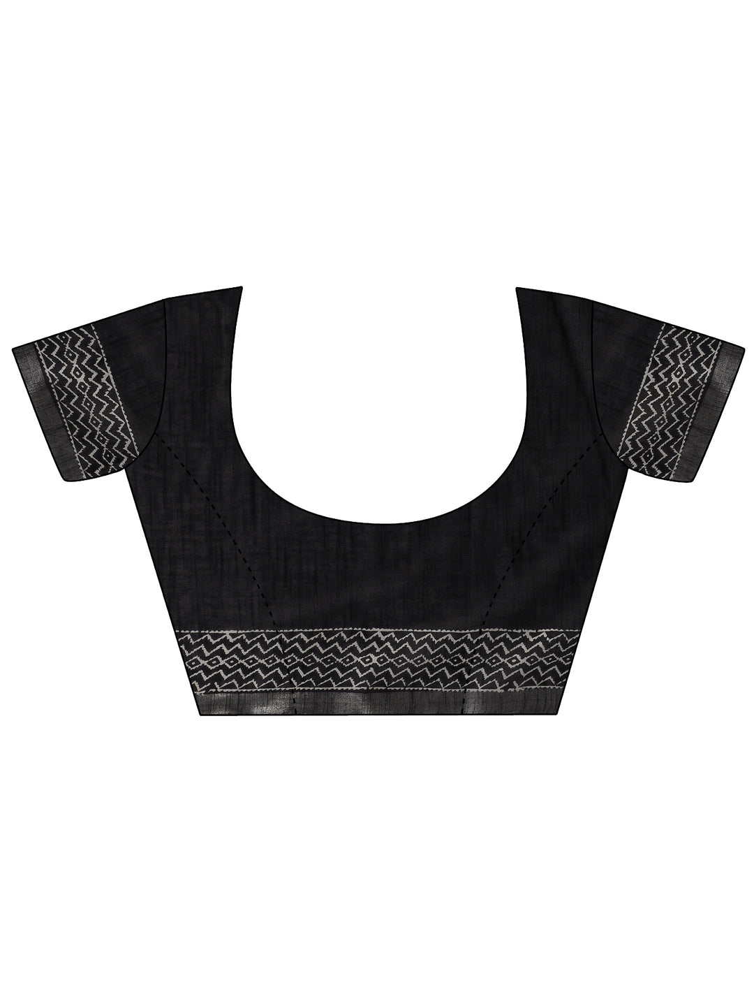  Black Printed Cotton saree 