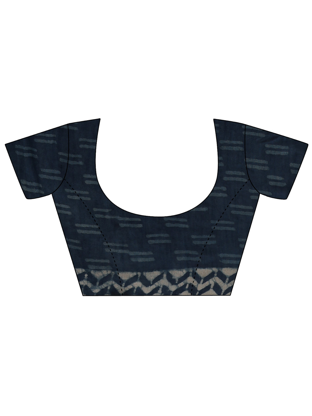  Indigo Dabu Print Cotton Saree 