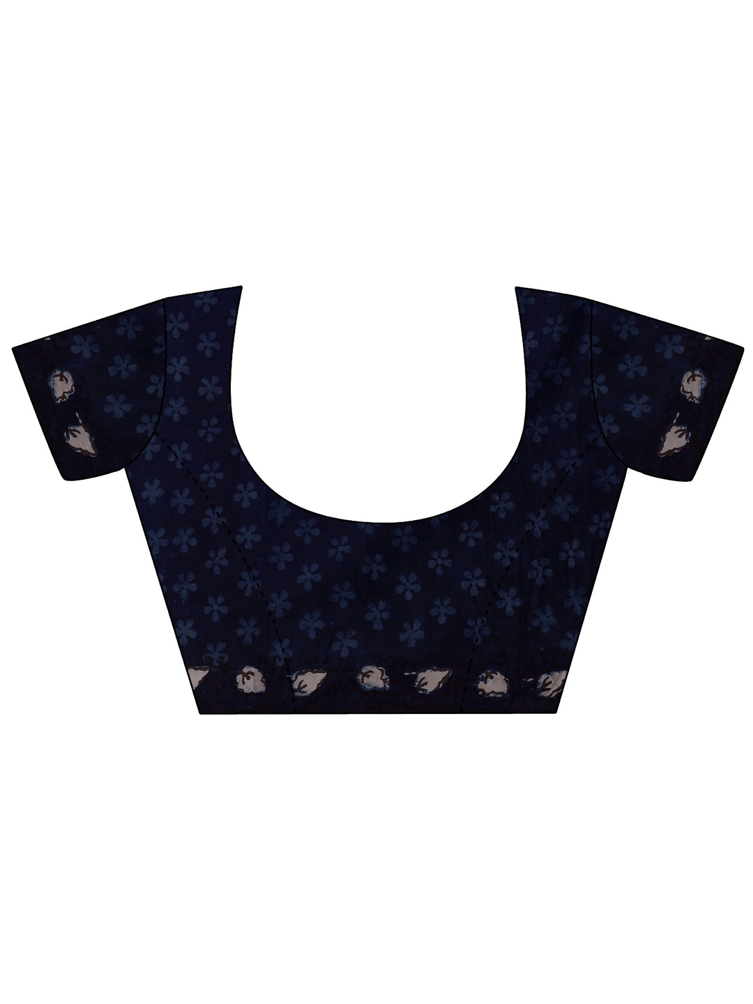  Blue Printed Cotton Saree 