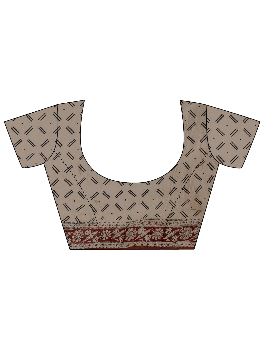  Beige Printed Cotton Saree 