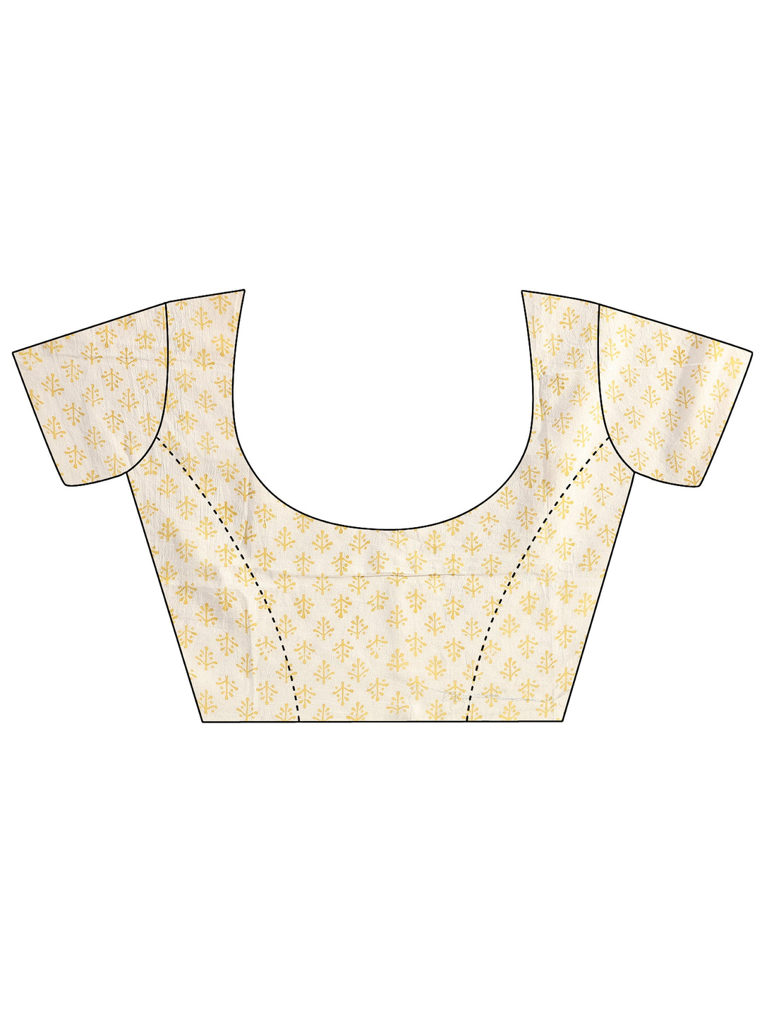  Yellow Floral Printed Cotton Saree 