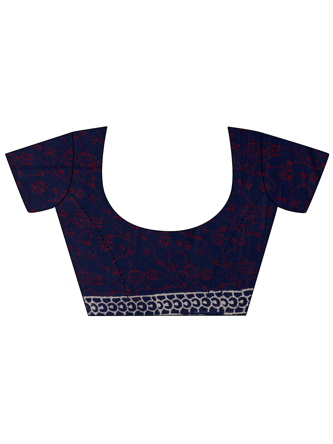  Blue Abstract Printed Cotton saree 