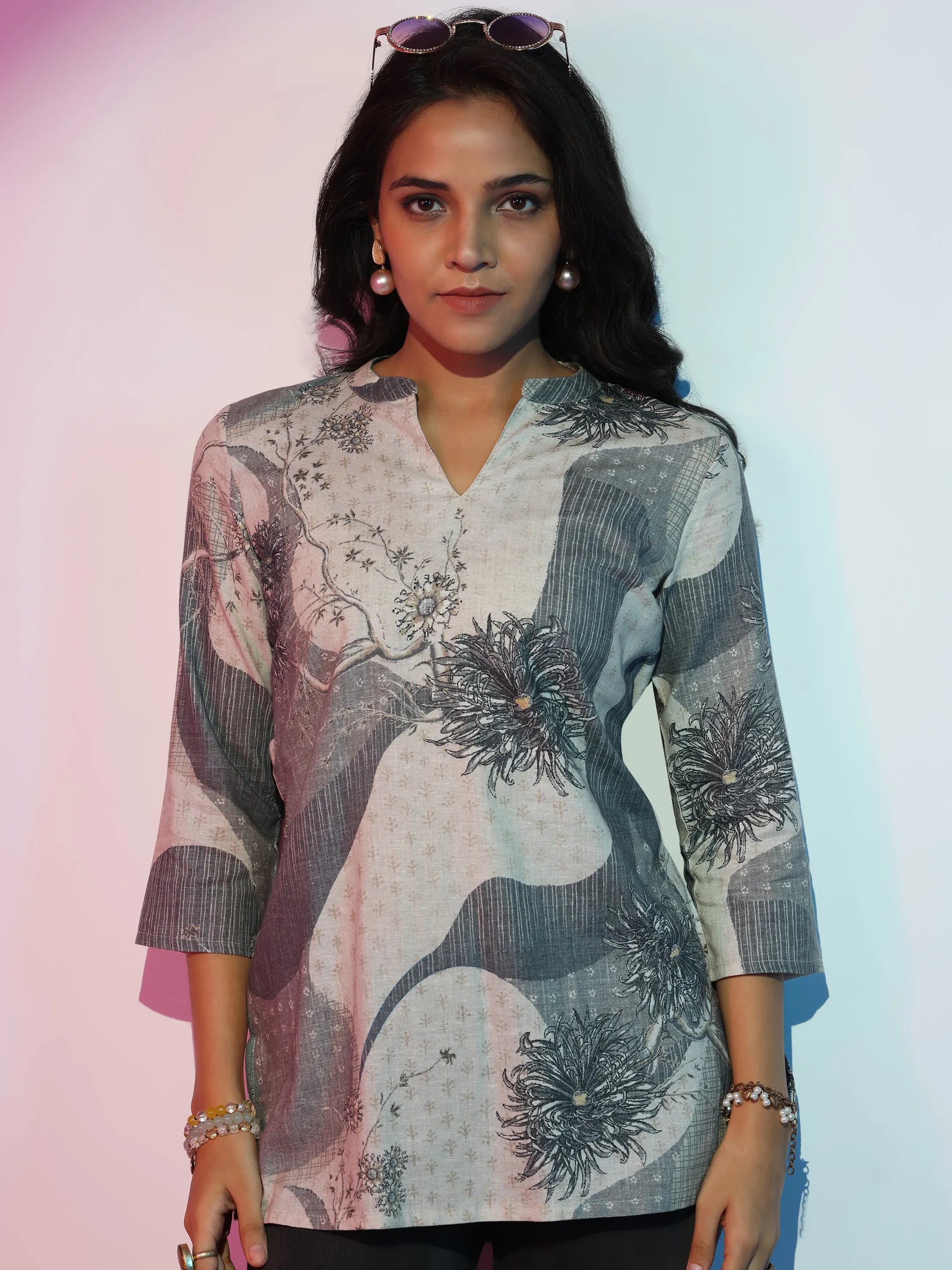 libas Off White Printed Linen Straight Kurti-picture-23