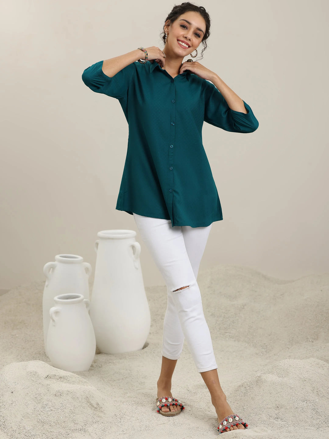  Rama Self Design Rayon Tunic 