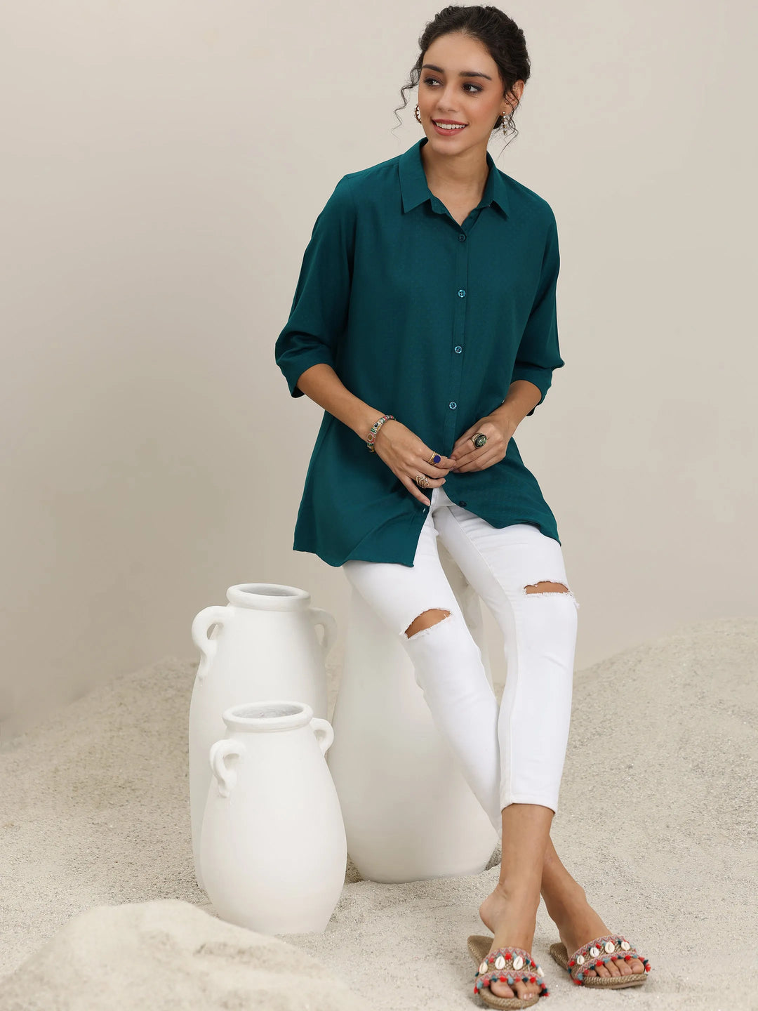  Rama Self Design Rayon Tunic 