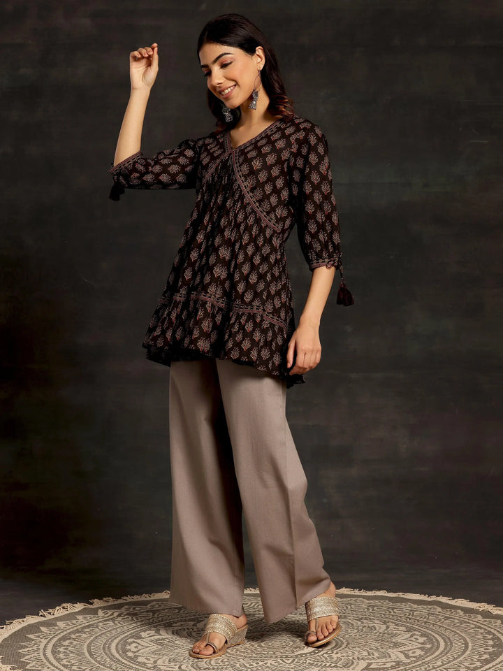 Grey Solid Cotton Palazzos - Libas