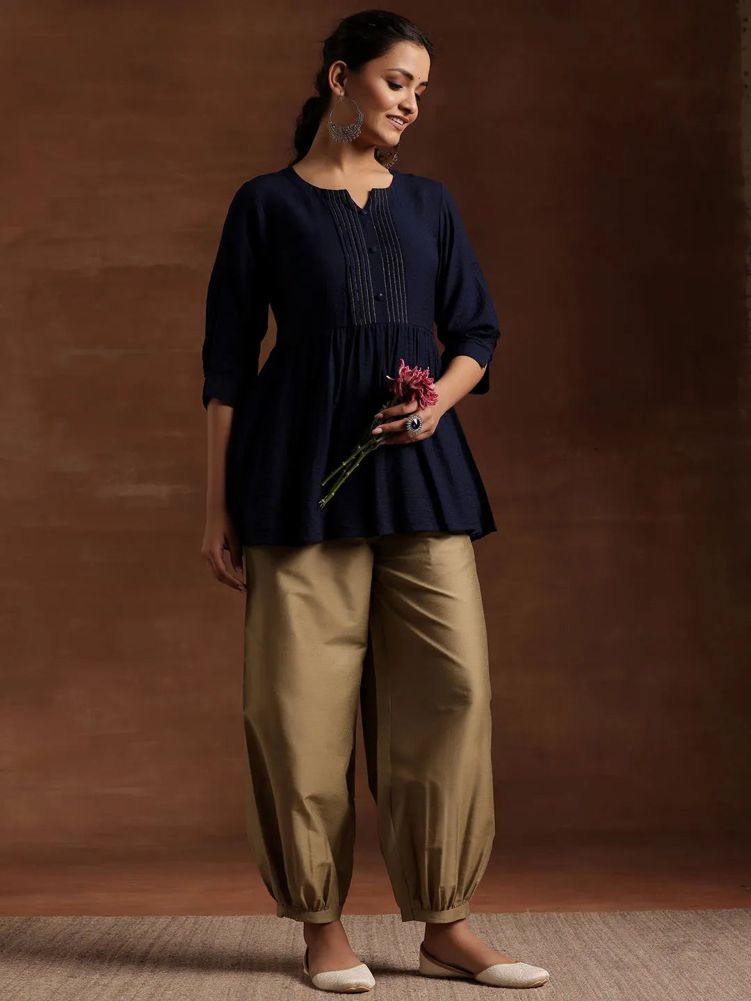  Gold Solid Silk Salwar 