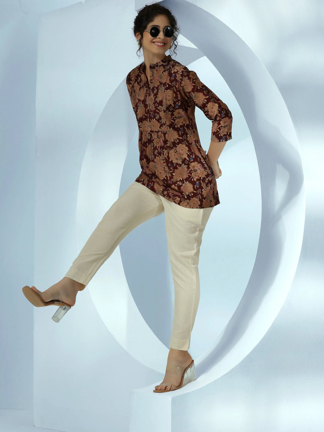  Off White Solid Cotton Straight Fit Trousers-PL1584 