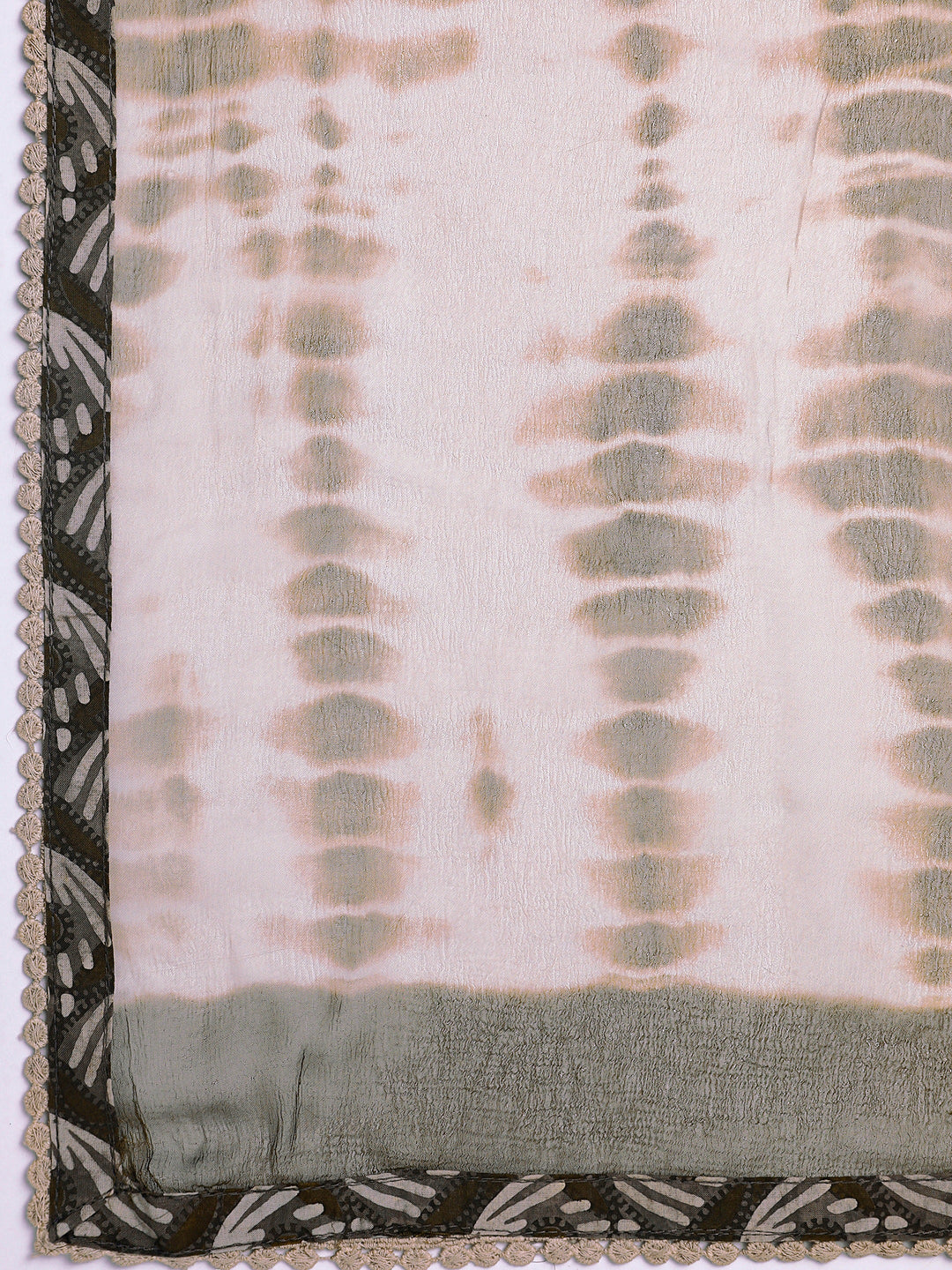  Brown Geometric Printed Cotton Dress Material With Dupatta 