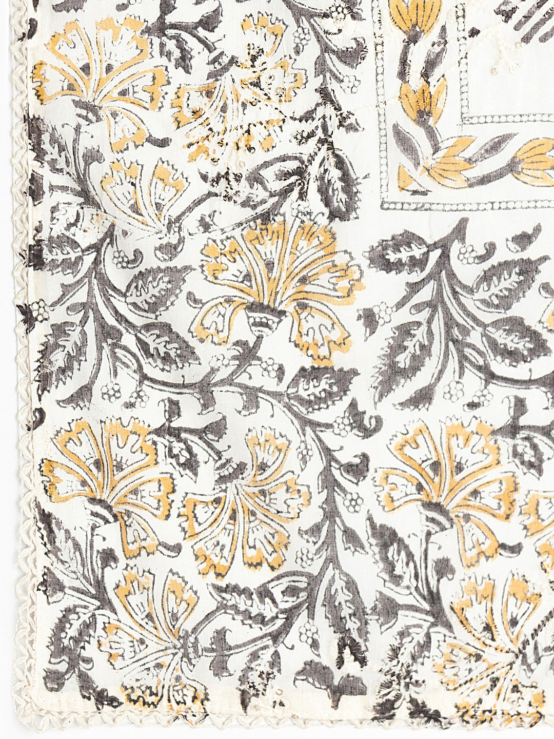  Black Floral Printed Cotton Dress Material With Dupatta 