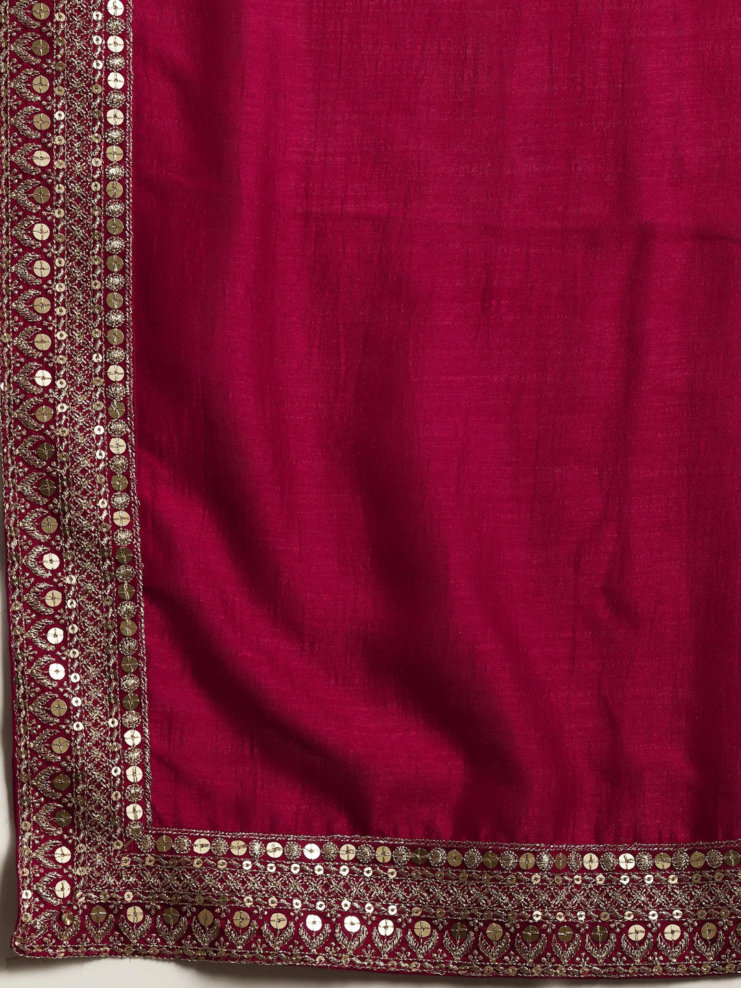 Pink Embroidered Silk Blend Straight Suit With Dupatta - Libas 