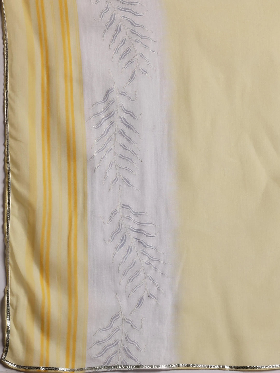 Mahnoor Yellow Printed Cotton A-Line Kurta With Palazzos & Dupatta - Libas 