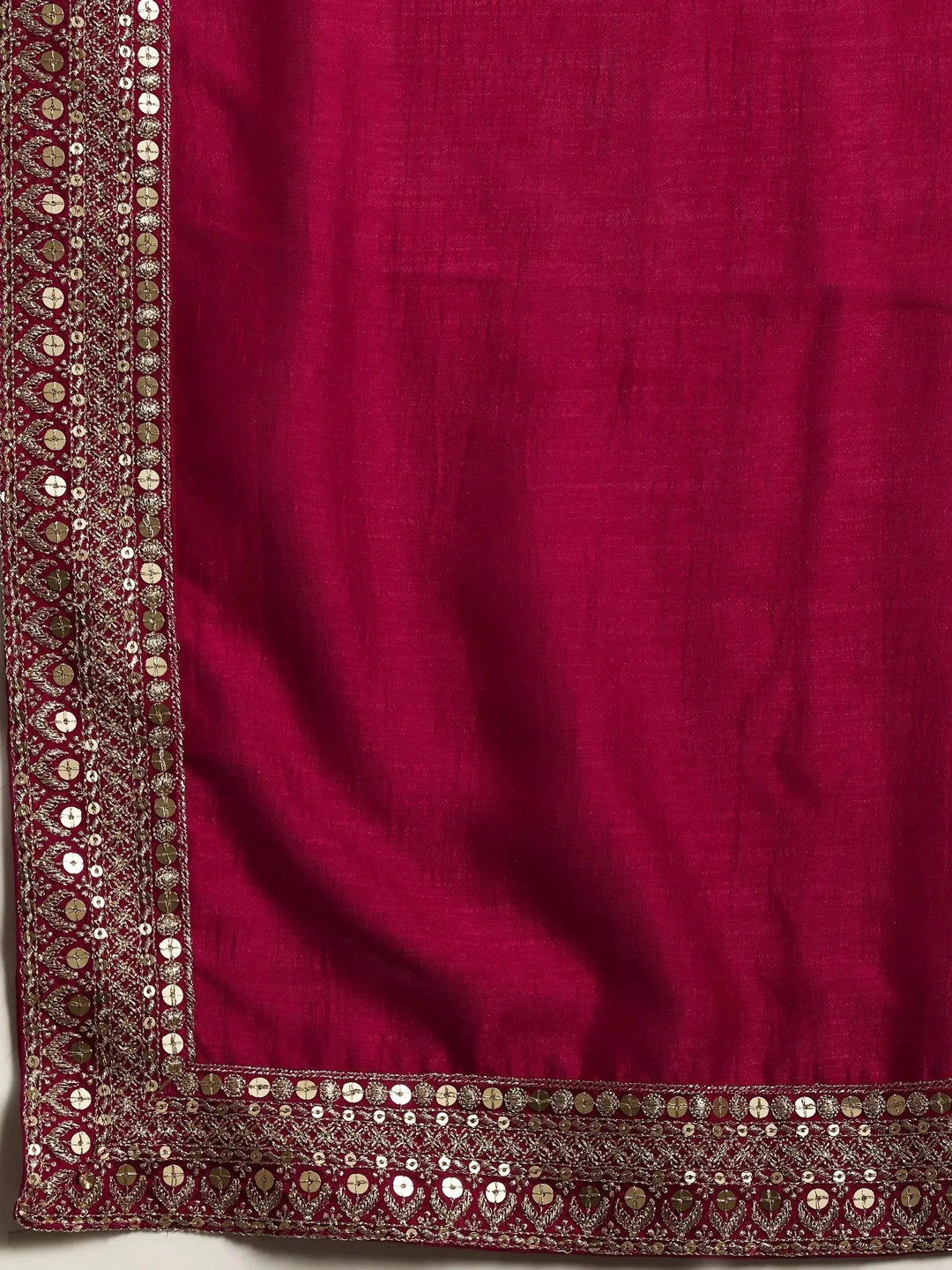 Pink Embroidered Silk Blend Straight Suit With Dupatta - Libas 