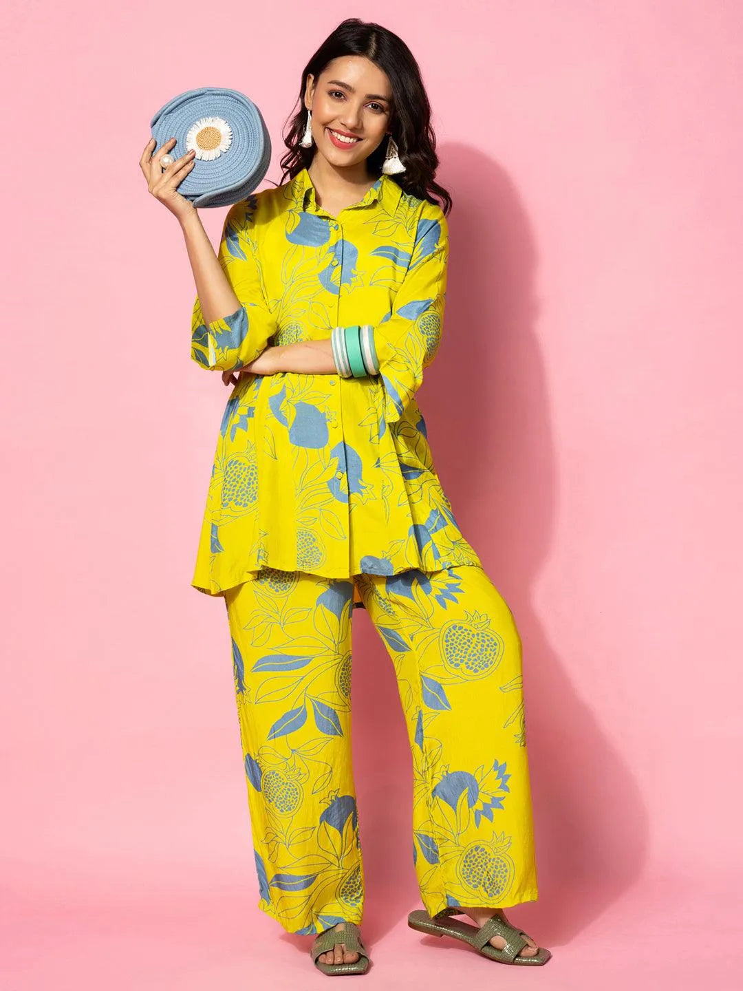  Green Printed Cotton Co-Ords 