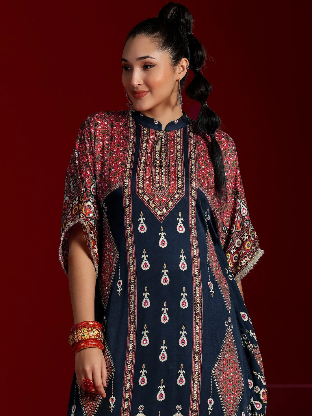  Libas Art Multi Printed Silk Blend Co-Ords 