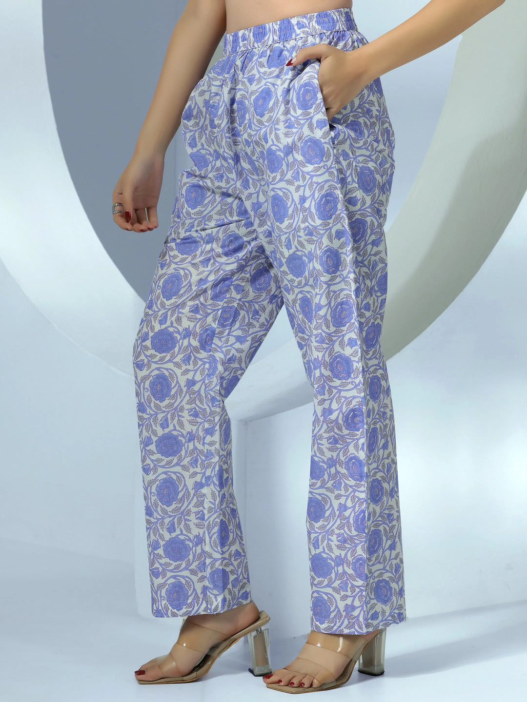 Off White Printed Cotton Straight Suit With Dupatta 