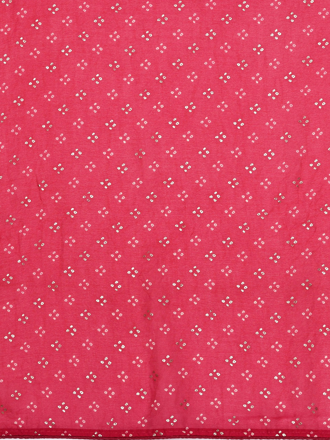 Pink Printed Poly Georgette Saree With Unstitched Blouse Piece - Libas 