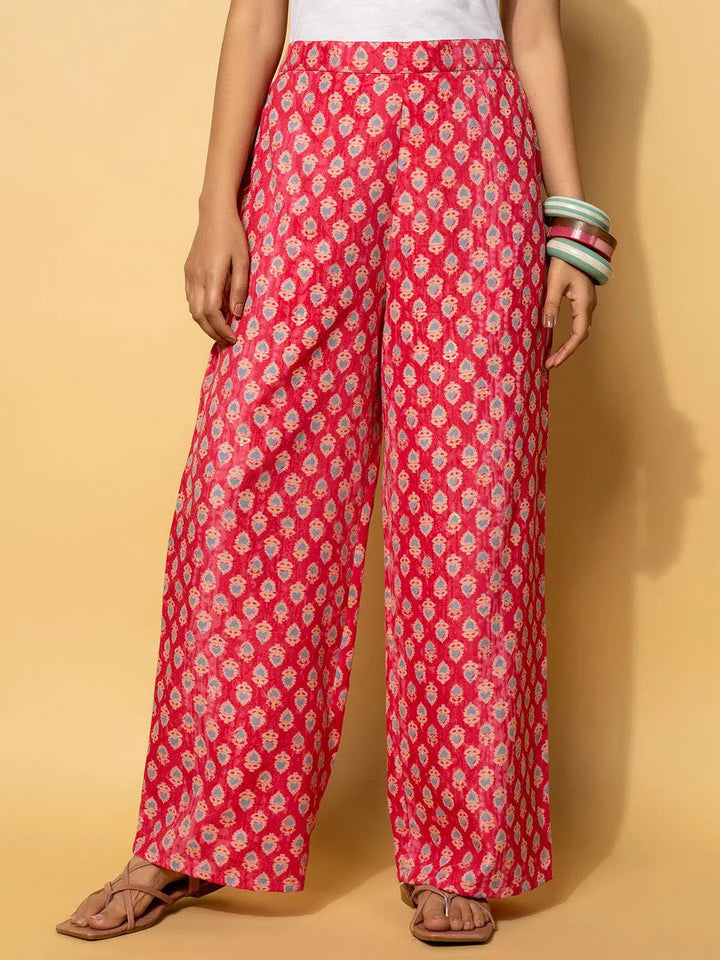 Pink Printed Rayon Co-Ords - Libas