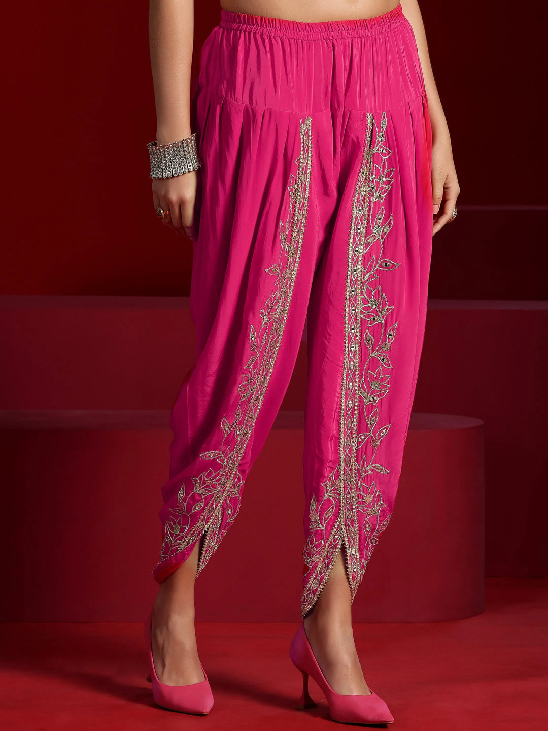 Libas Art Multi Printed Silk Blend Co-Ords 