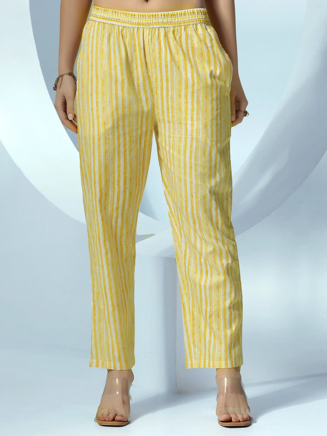  Mustard Printed Cotton Straight Suit With Dupatta 