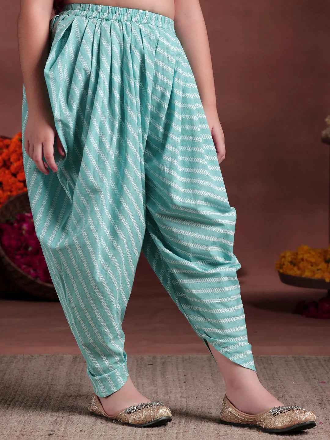  Kids Blue Printed Cotton Co-Ords 
