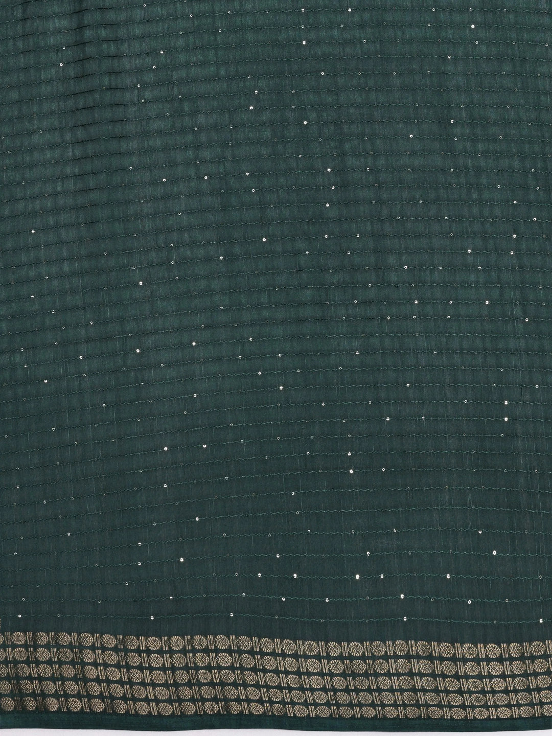 Green Printed Silk Blend Saree With Unstitched Blouse Piece - Libas 