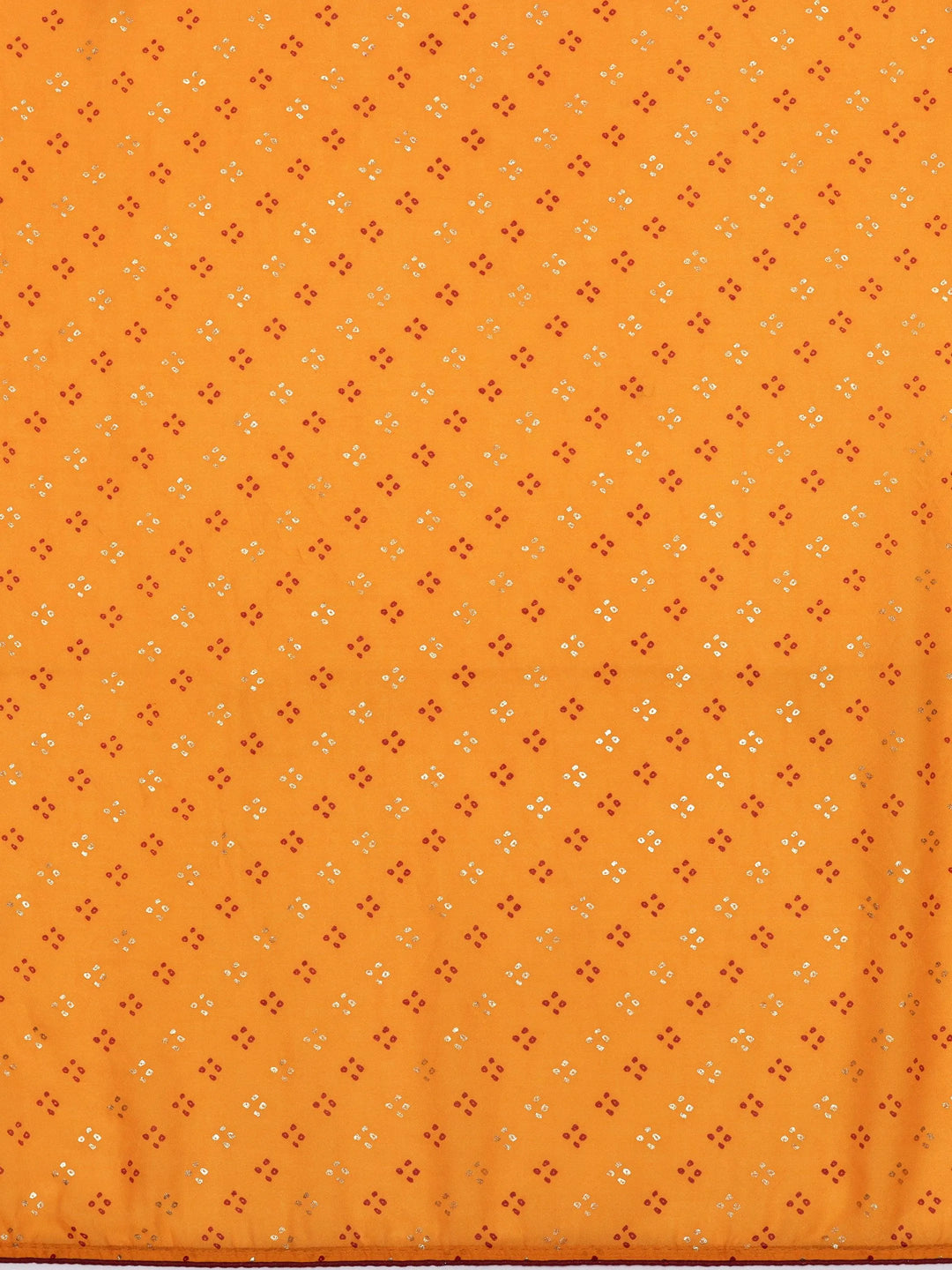 Mustard Printed Poly Georgette Saree With Unstitched Blouse Piece - Libas 