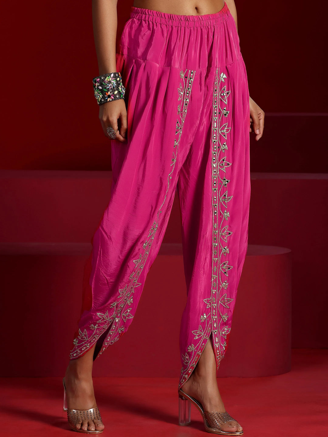  Libas Art Multi Striped Silk Blend Co-Ords 