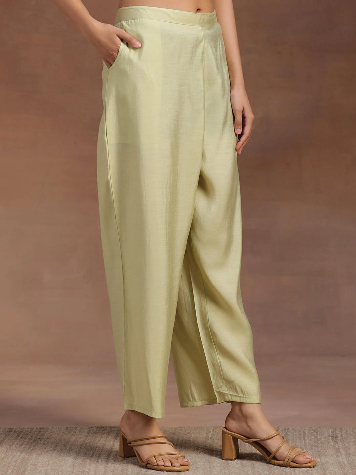 Cream Printed Silk Blend Co-Ords - Libas