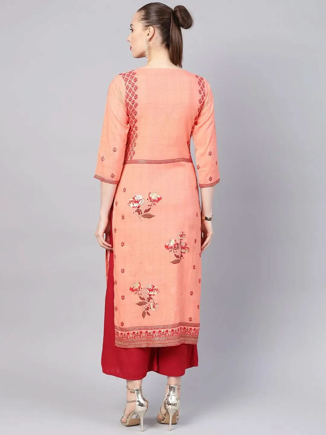 libas Peach Printed Rayon Kurta-picture-59