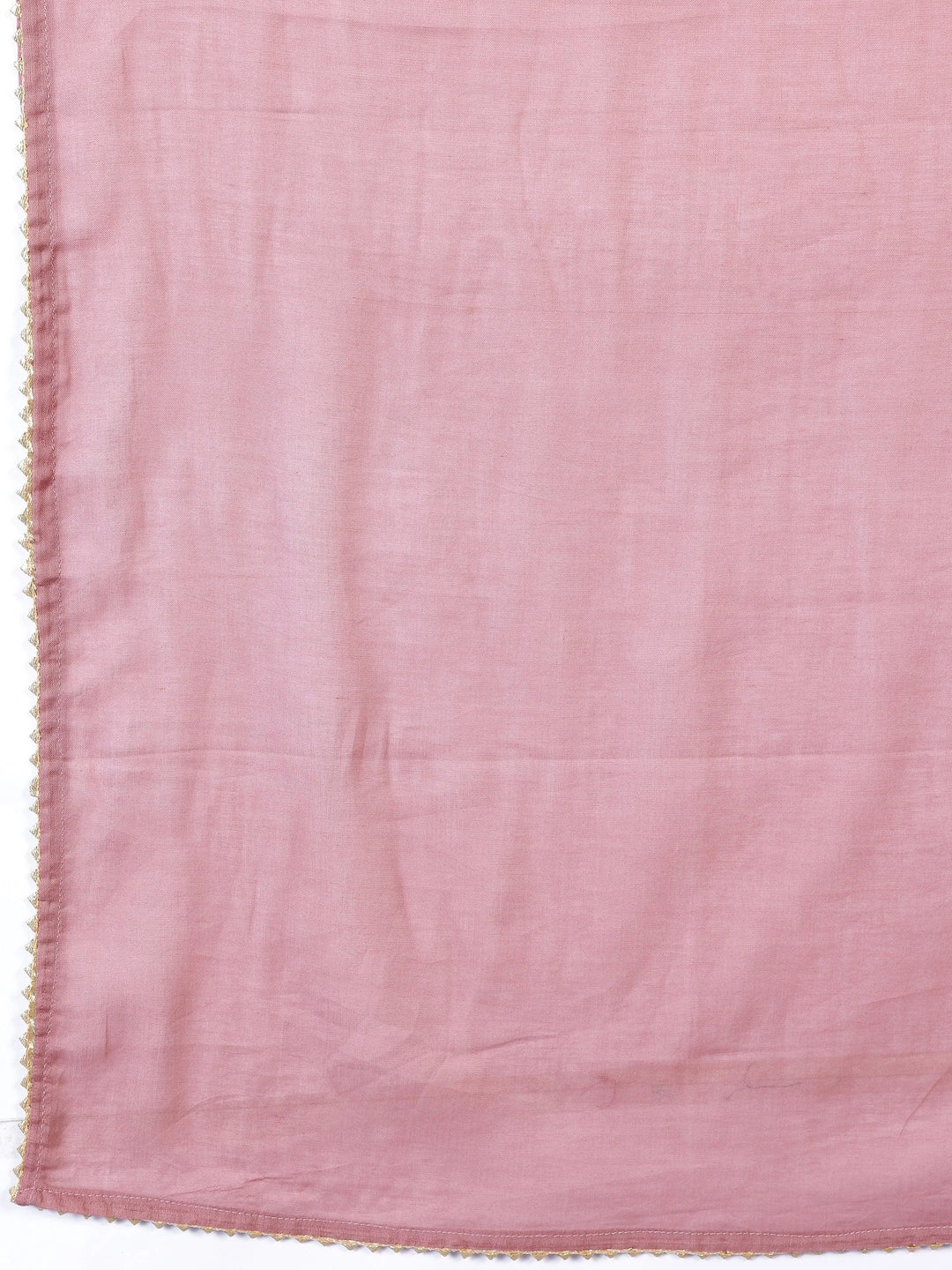 Pink Printed Cotton Anarkali Suit With Dupatta - Libas 