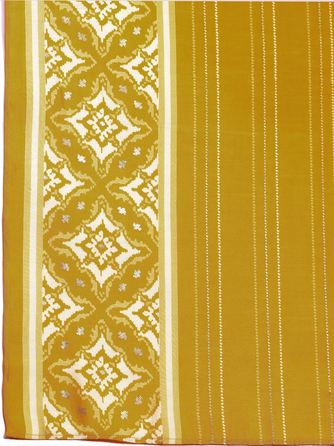  Yellow Printed Silk Blend Straight Suit With Dupatta 