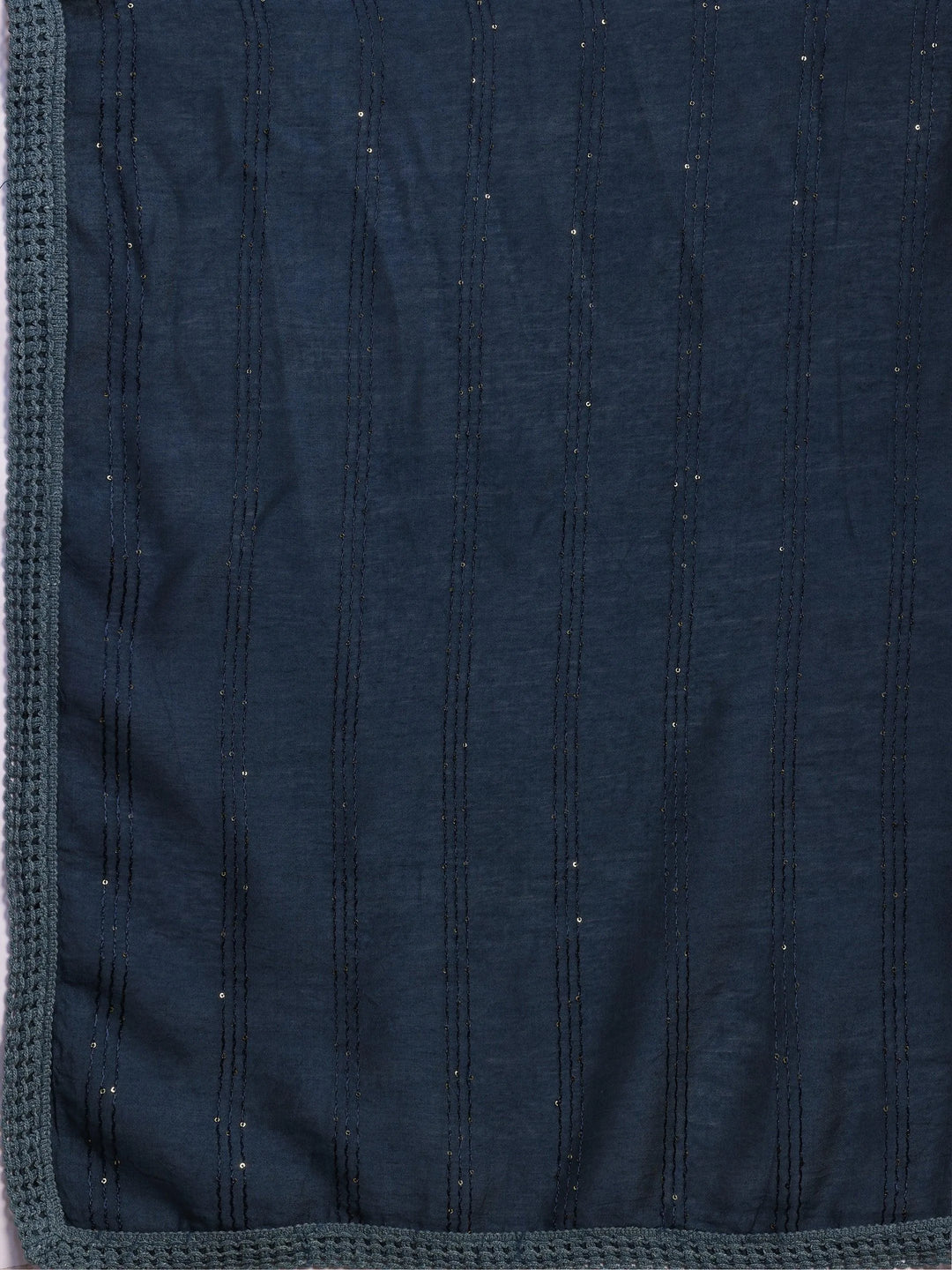 Blue Yoke Design Silk Blend Straight Suit With Dupatta - Libas 
